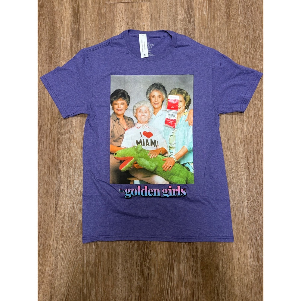 The Golden Girls Retro Purple Heather Graphic T-Shirt Mens Small NWT ABC Studios